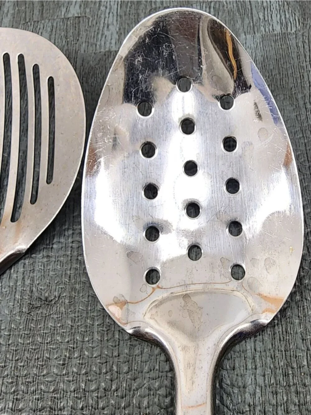 Vintage INOX Rostfrei 5 Piece Set Serving Utensils Stainless Gold Stars Handle